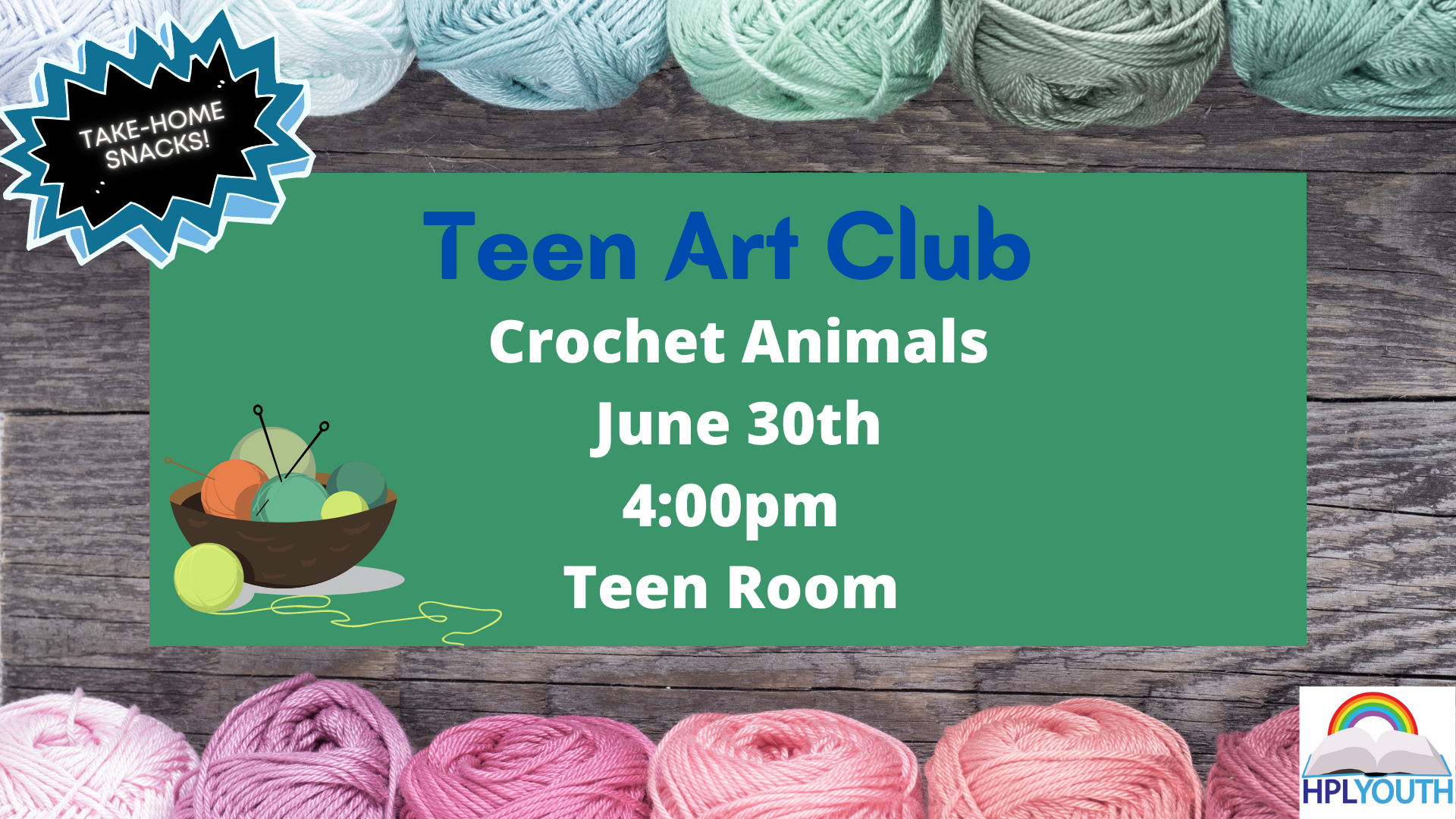 Teen Art Club: Crochet Animals
